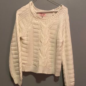 White, knit sweater. Size small. No damage.